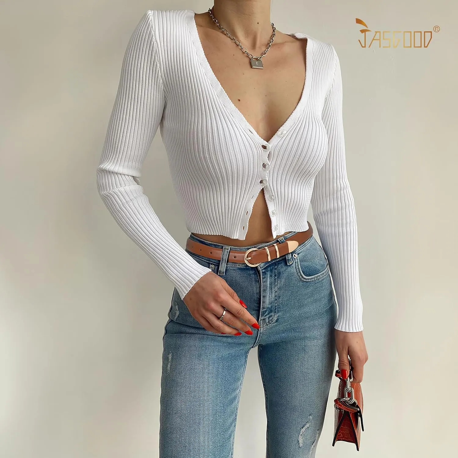 JASGOOD 2 Pack Women's Leather Belts with Gold Buckle Fashion Leather Waist Belt Elegant Ladies Belts for Jeans Dress