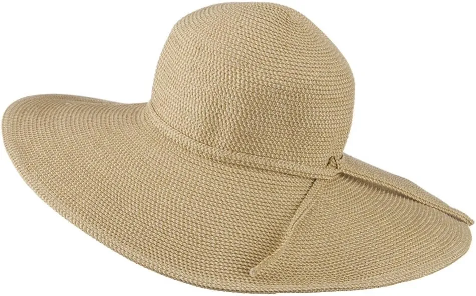 Jeanne Simmons UPF 50  Paper Toyo Tweed 5 Inch Brim Hat - Tan W33S17D