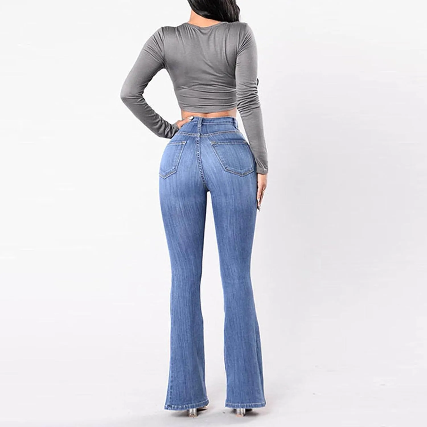 Jeans for Women High Waisted Bootcut Jeans Classic Slim Fit Skinny Jeans Fashion Plus Size Denim Pants with Pockets 2024