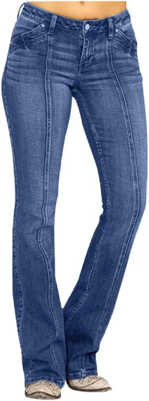 Jeans for Women High Waisted Bootcut Jeans Classic Slim Fit Skinny Jeans Fashion Plus Size Denim Pants with Pockets 2024