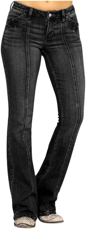 Jeans for Women High Waisted Bootcut Jeans Classic Slim Fit Skinny Jeans Fashion Plus Size Denim Pants with Pockets 2024