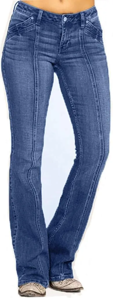 Jeans for Women High Waisted Bootcut Jeans Classic Slim Fit Skinny Jeans Fashion Plus Size Denim Pants with Pockets 2024