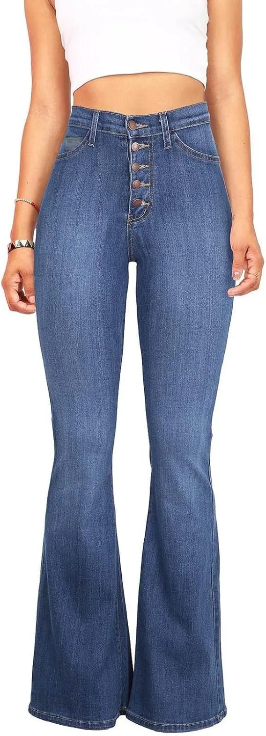 Jeans for Women High Waisted Bootcut Jeans Classic Slim Fit Skinny Jeans Fashion Plus Size Denim Pants with Pockets 2024