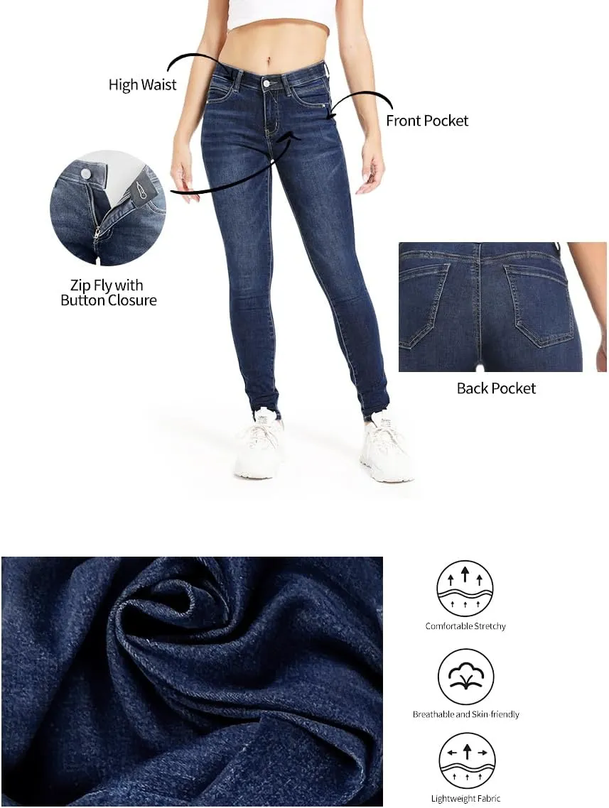 Jeans for Women High Waisted Soft Stretchy Denim Pants Slim Fit Butt Lifting Comfy Classic Jeans