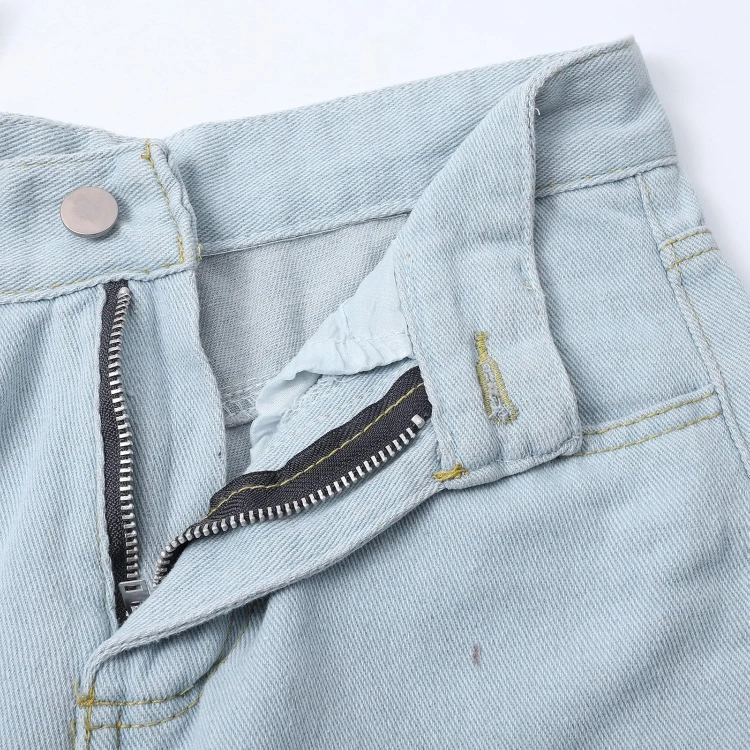 Jeans Women Sweatpants That Look Like Jeans High Waisted Straight Wide Leg Boyfriend with Pockets Jeans Denim Pants