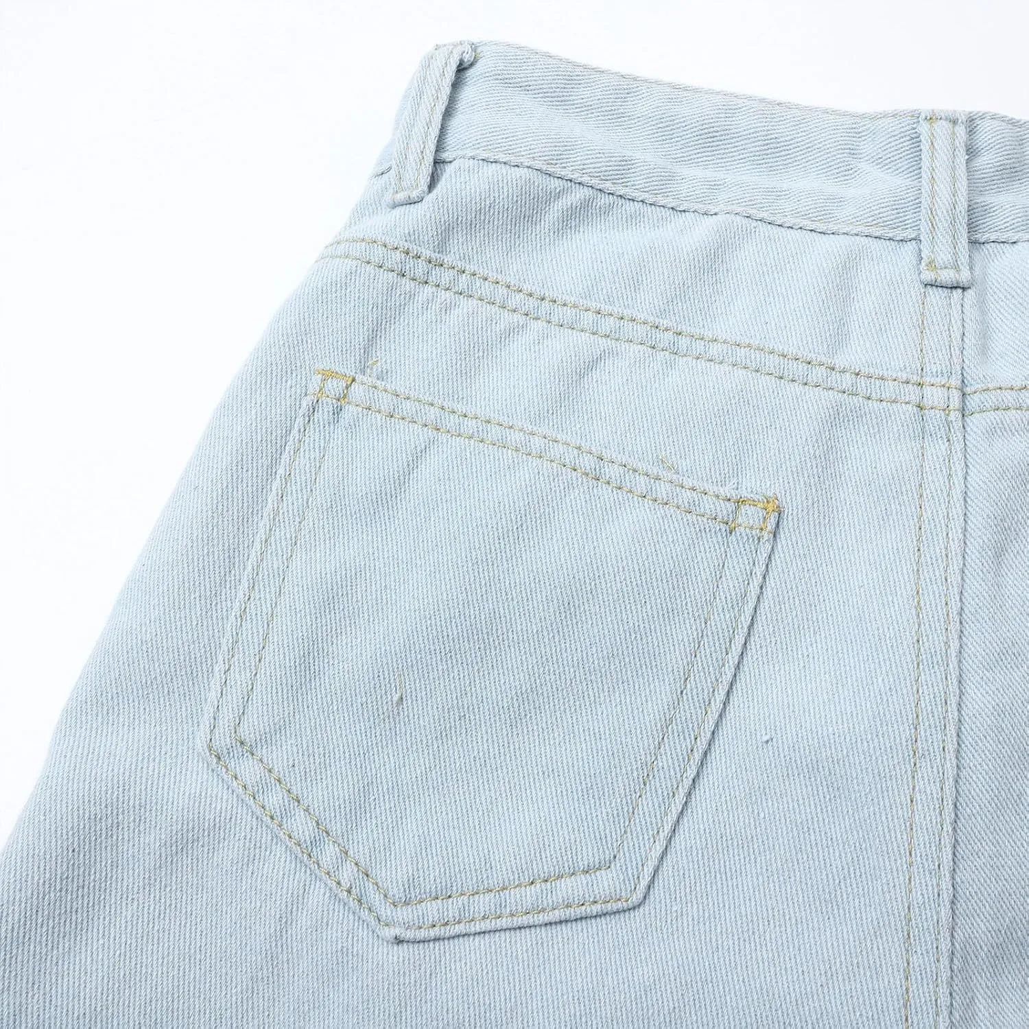 Jeans Women Sweatpants That Look Like Jeans High Waisted Straight Wide Leg Boyfriend with Pockets Jeans Denim Pants