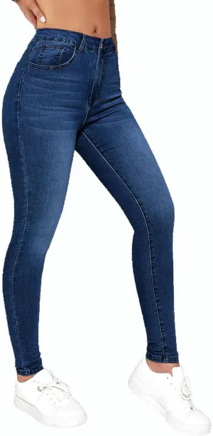 Jeggings for Women High Waisted Buttoned up Denim Pants Trendy Skinny Ankle Jeans Totally Shaping Frayed Jeans