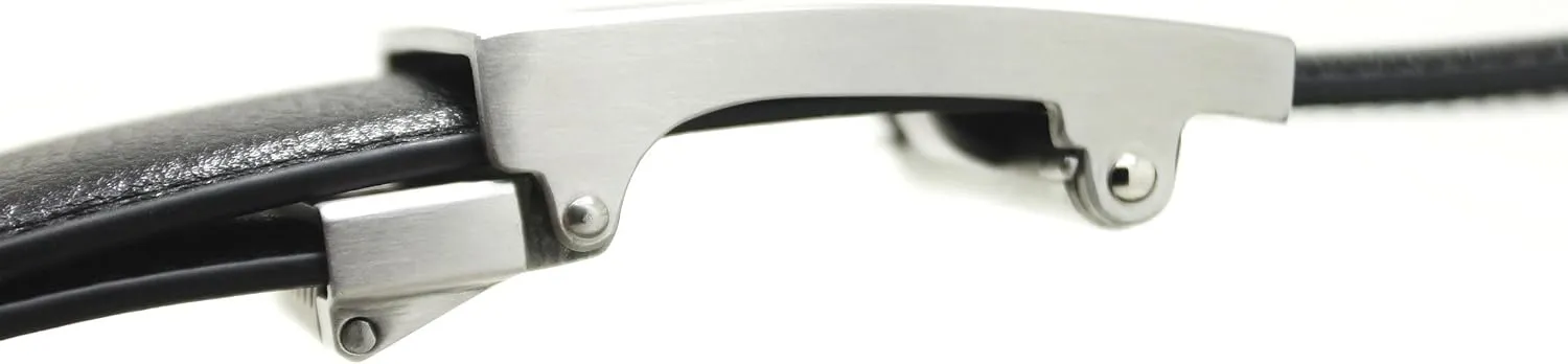 KORE Men's Full-Grain Leather Track Belts | “Eureka” Stainless Steel Buckle