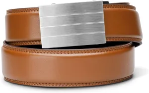KORE Men’s Full-Grain Leather Track Belts | “Evolve” Stainless Steel Buckle