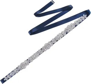 Luxury Bridal Rhinestone Belt Ladies Satin Belt Wedding Bress And Dress Accessories Sparkly Belts