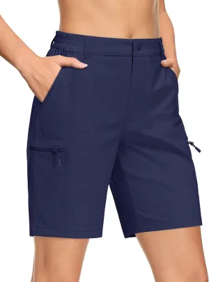 MAGCOMSEN Women's Hiking Shorts Quick Dry Lightweight Golf Shorts with 4 Pockets Summer Casual Athletic Running Shorts