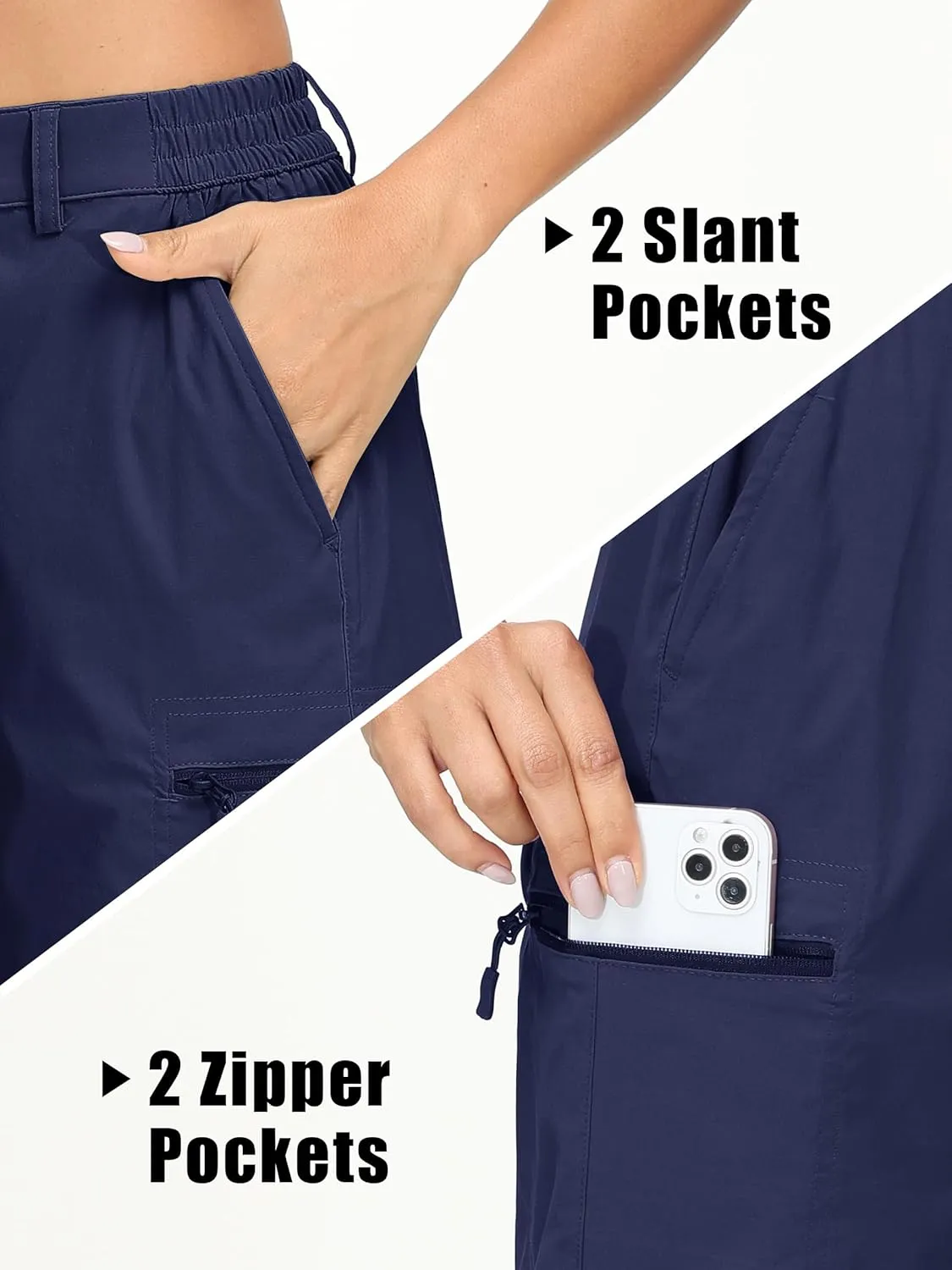 MAGCOMSEN Women's Hiking Shorts Quick Dry Lightweight Golf Shorts with 4 Pockets Summer Casual Athletic Running Shorts