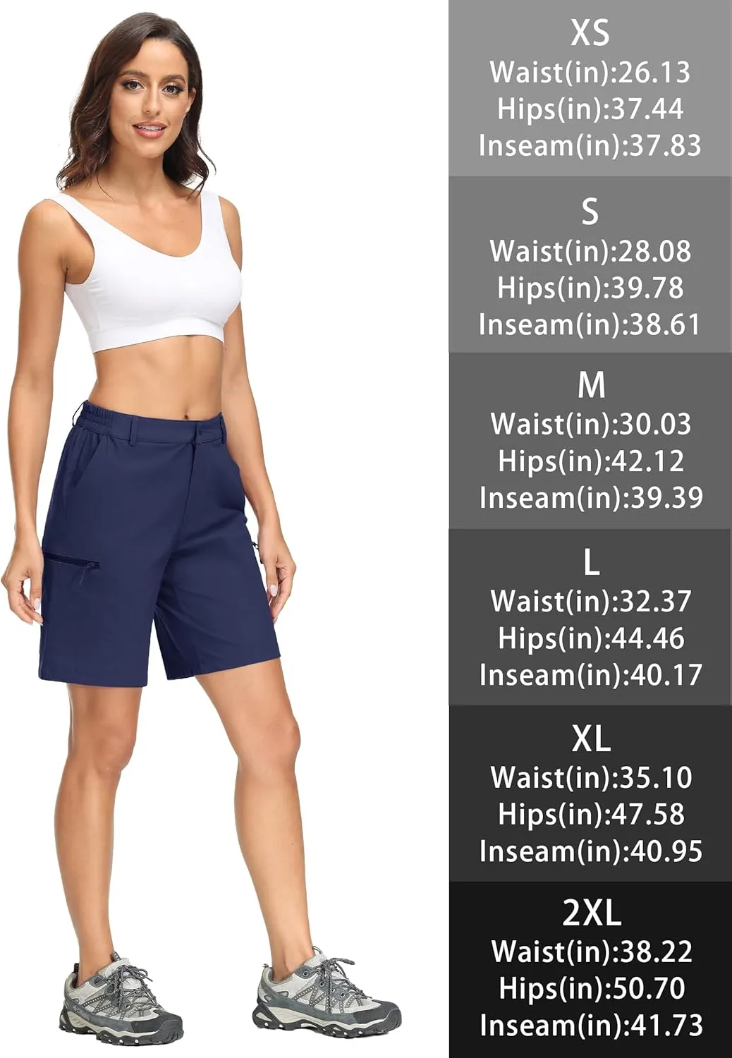 MAGCOMSEN Women's Hiking Shorts Quick Dry Lightweight Golf Shorts with 4 Pockets Summer Casual Athletic Running Shorts