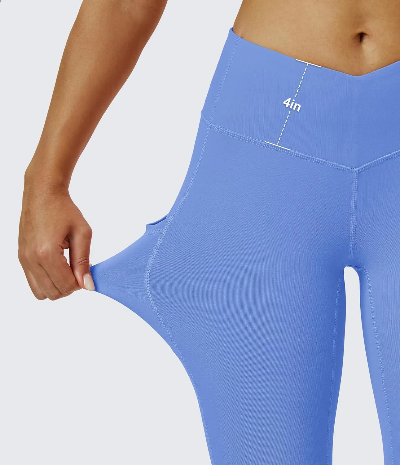 MAGCOMSEN Women's Yoga Leggings V Waist Gym Workout Athletic Leggings with Pockets Stretch Soft Leggings Spring Autumn