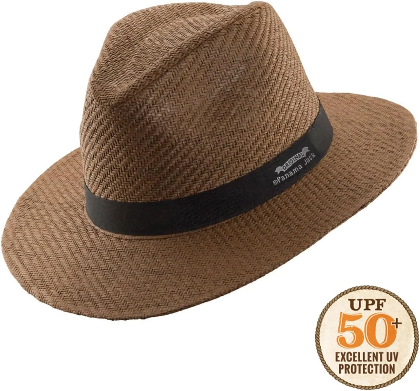 Matte Toyo Ribbon Safari Sun Hat - 2 1/2" Brim, UPF (SPF) 50  UVA/UVB Sun Protection