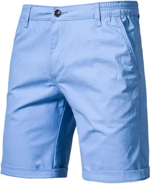 Men Golf Shorts Lightweight Hybrid Casual Flat Front Dress Shorts Back Elastic Waist Chino Shorts Summer Business Work Shorts