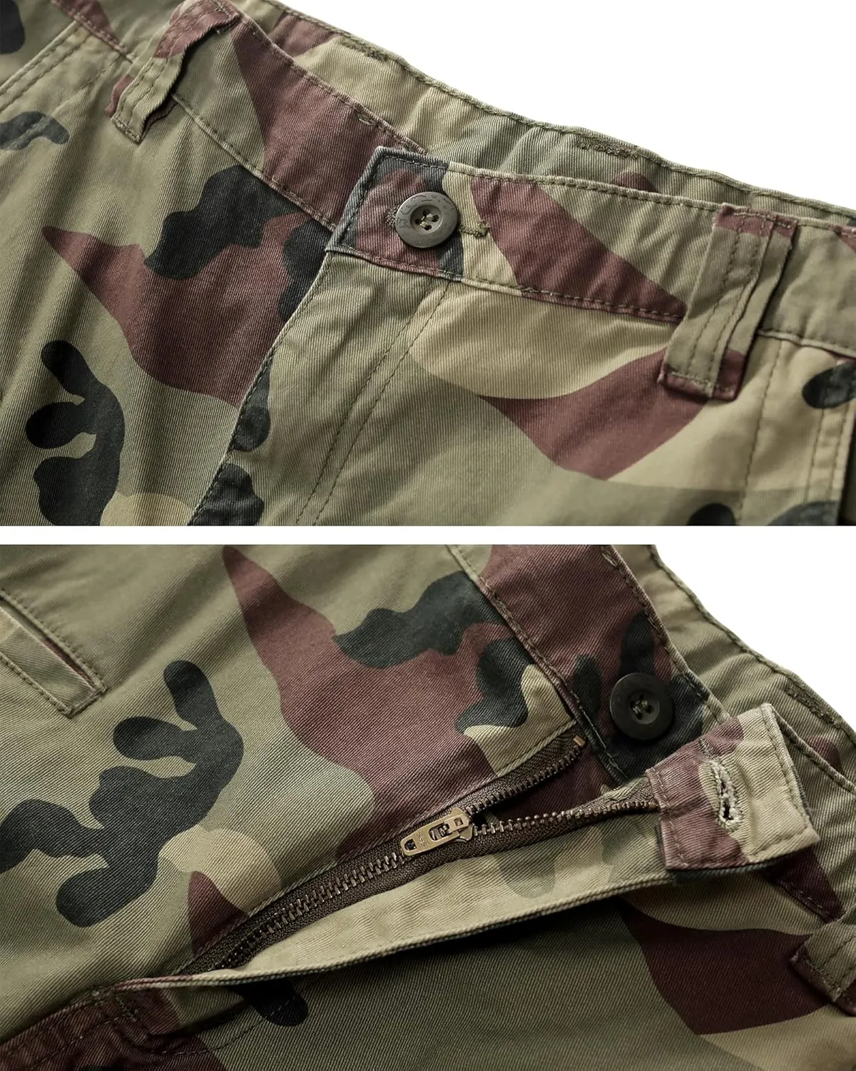Men's Cargo Pants, Casual Outdoor Camo Pants, Relaxed Fit Work Pants with Multi Pockets