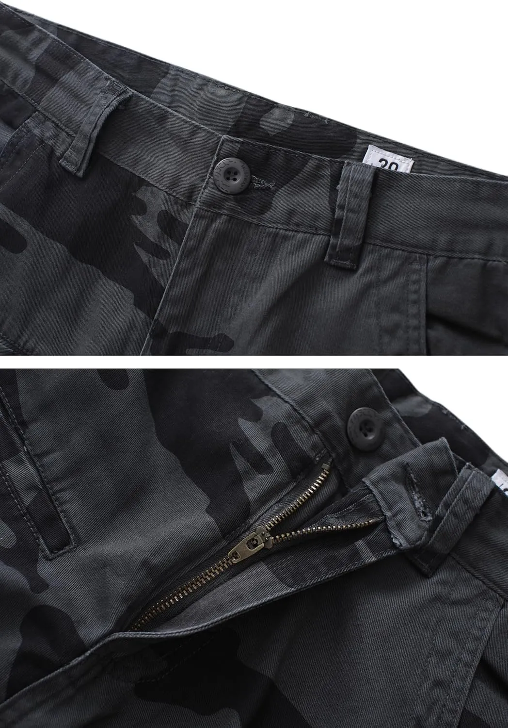Men's Cargo Pants, Casual Outdoor Camo Pants, Relaxed Fit Work Pants with Multi Pockets