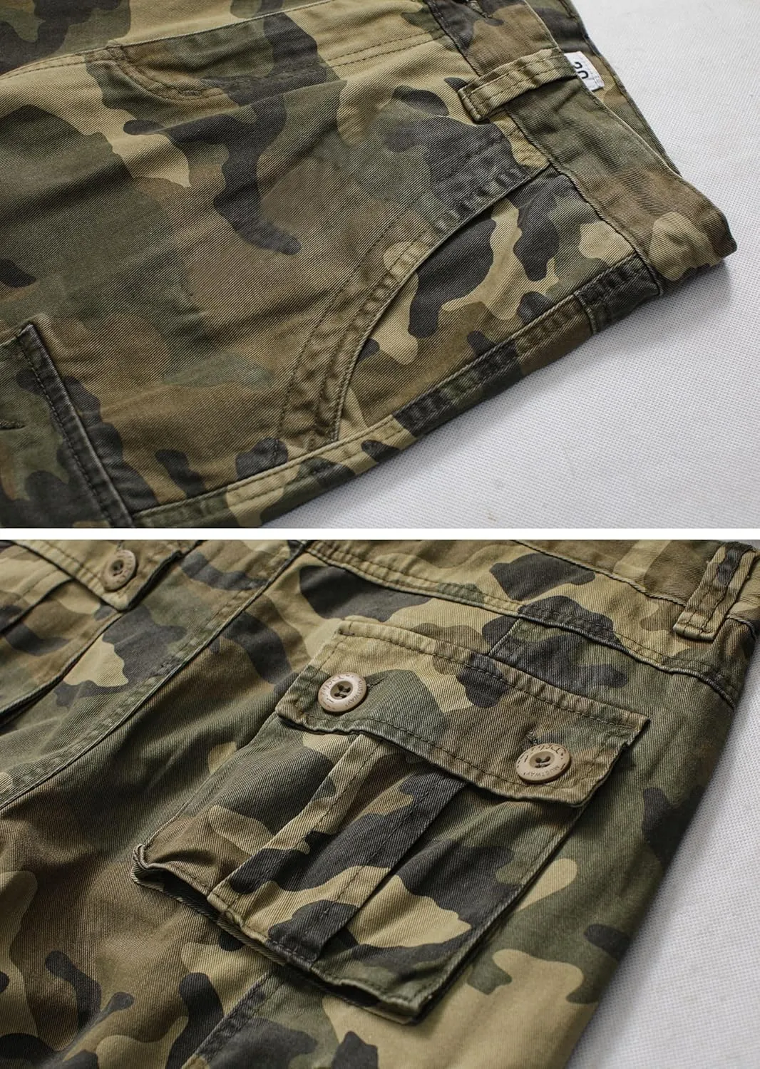 Men's Cargo Pants, Casual Outdoor Camo Pants, Relaxed Fit Work Pants with Multi Pockets