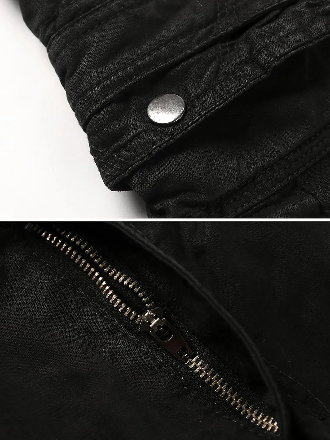 Men's Casual Cargo Cotton Relaxed Fit Tactical Outdoor Work Pants with Multi-Pockets