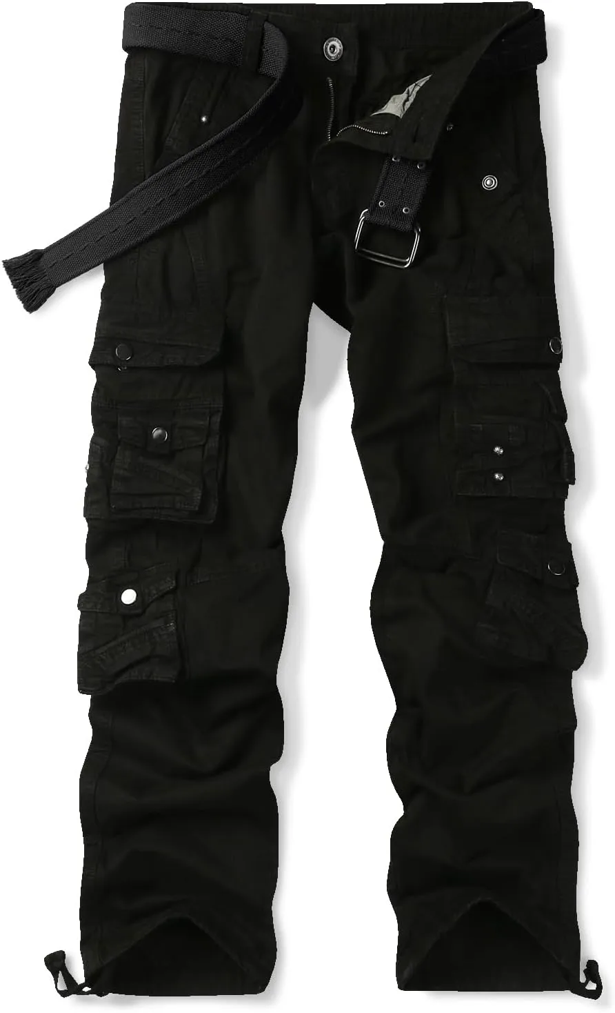Men's Casual Cargo Cotton Relaxed Fit Tactical Outdoor Work Pants with Multi-Pockets