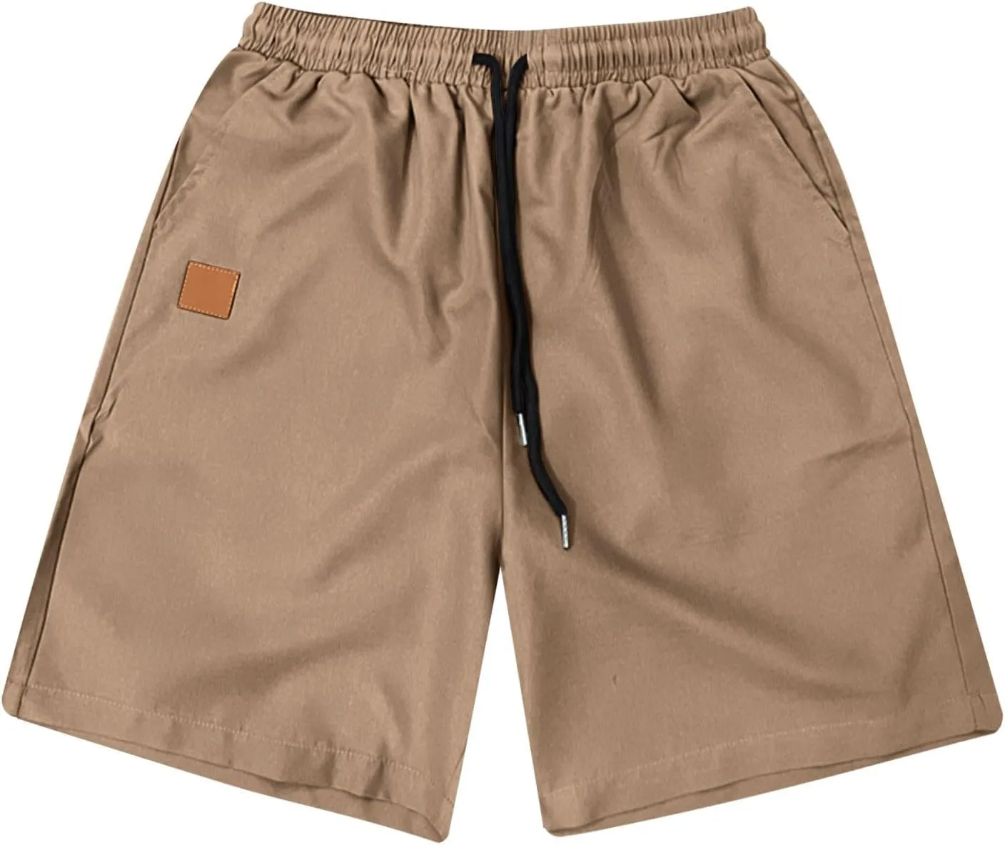 Men's Casual Shorts Drawstring Twill Chino Golf Shorts Elastic Waist Lightweight Summer Beach Stretch Trousers