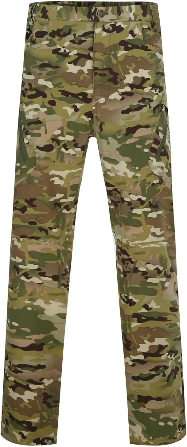 Men's Lightweight Cargo Pants Straight Leg Athletic Tactical Joggers Relaxed Fit Overalls Hiking Work Trousers