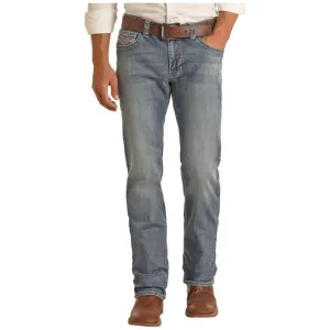 Men's Rock and Roll Slim Fit Straight Leg Jeans BM1RD04257