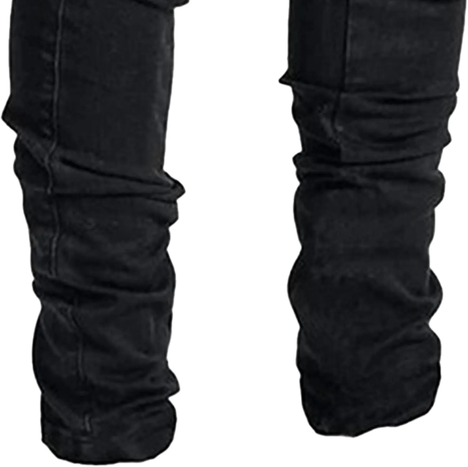 Men's Slim Fit Classic Skinny Cargo Jeans Distressed Multipocket Casual Denim Pants Comfort Stretch Jeans Trouser