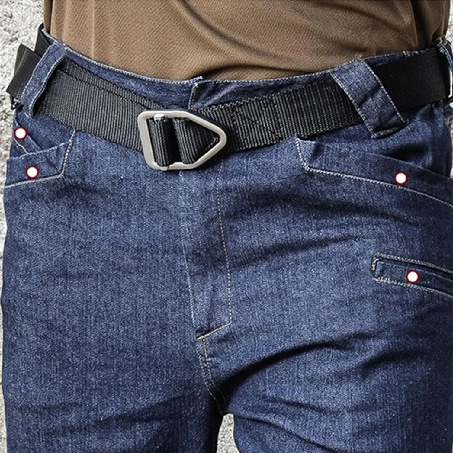 Men's Straight Leg Biker Workwear Jeans Slim Fit Motorcycle Denim Pants Stretch Casual Streetwear Jeans