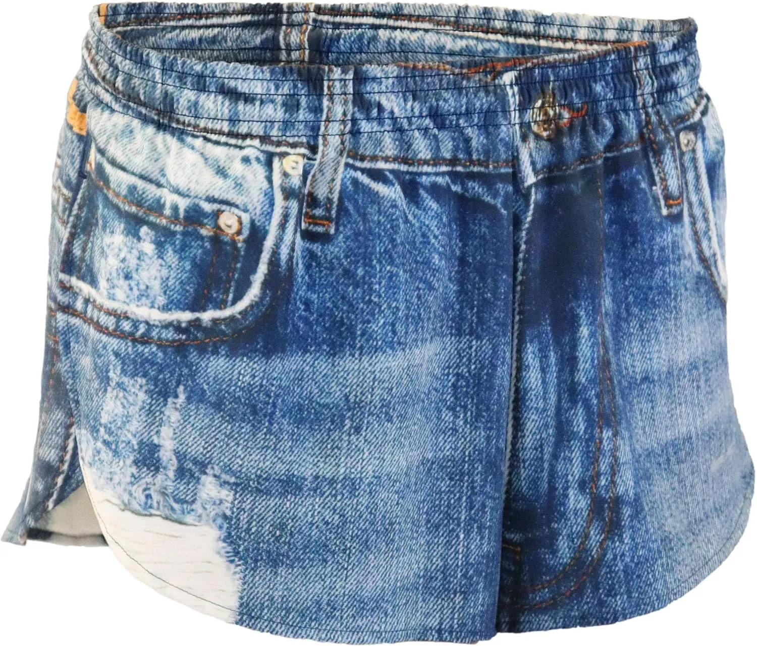 Mens Stretch 1" Elite Printed Split Run Shorts