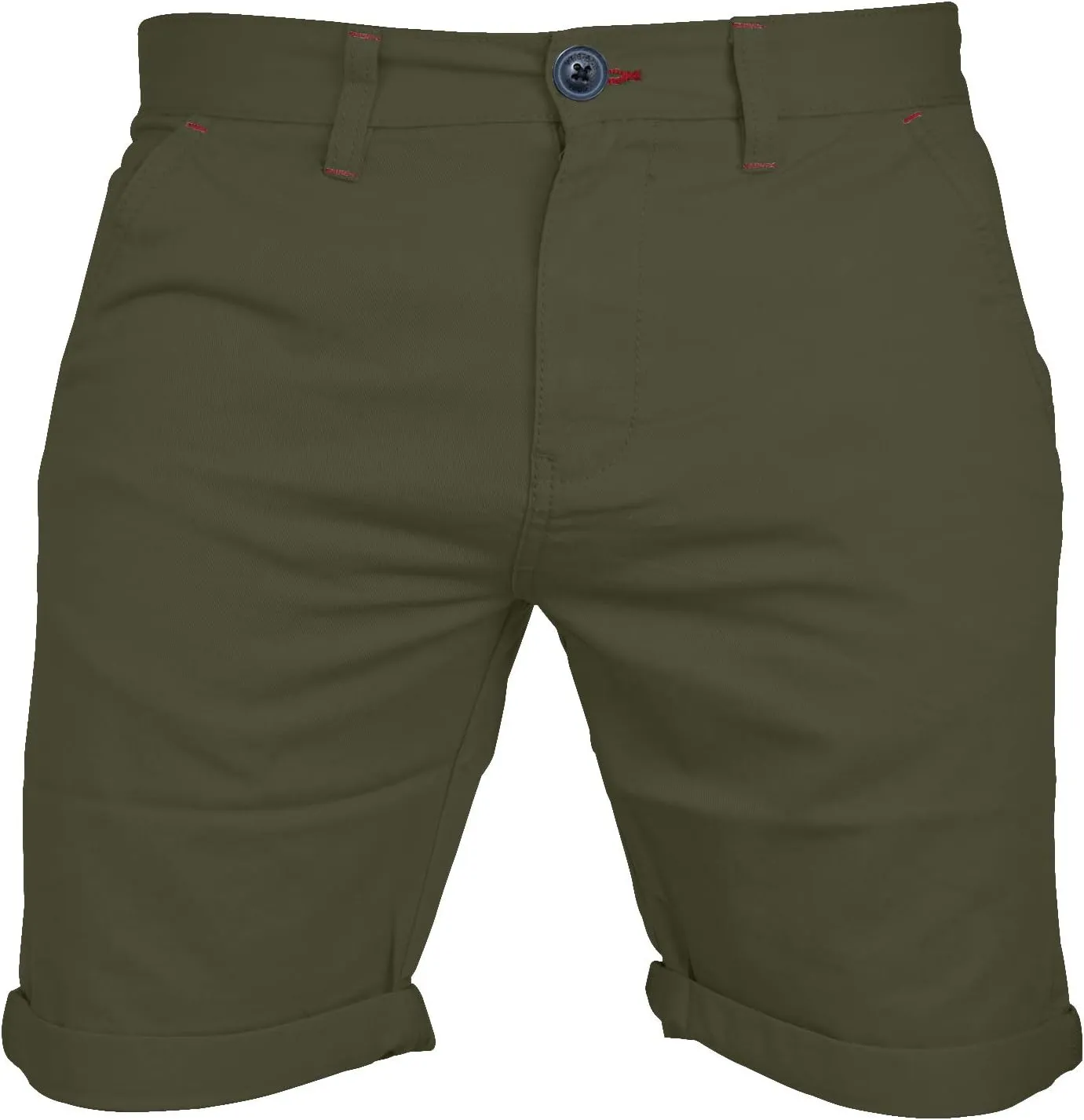 Mens Stretch Chino Shorts Casual Flat Front Slim Fit Shorts Spandex Half Pant…