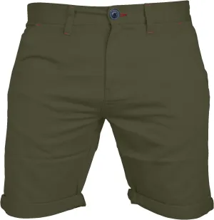 Mens Stretch Chino Shorts Casual Flat Front Slim Fit Shorts Spandex Half Pant…