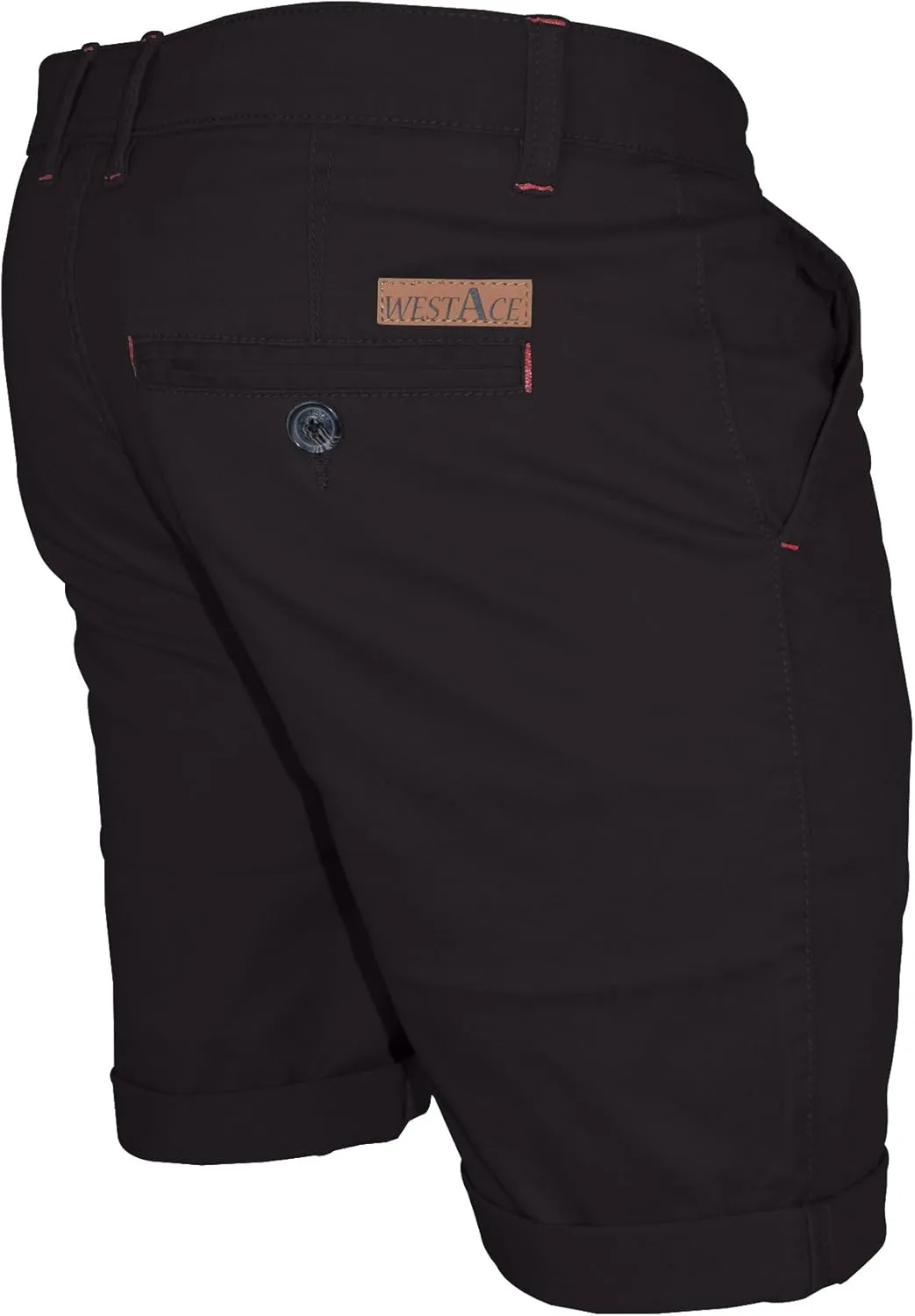 Mens Stretch Chino Shorts Casual Flat Front Slim Fit Shorts Spandex Half Pant…
