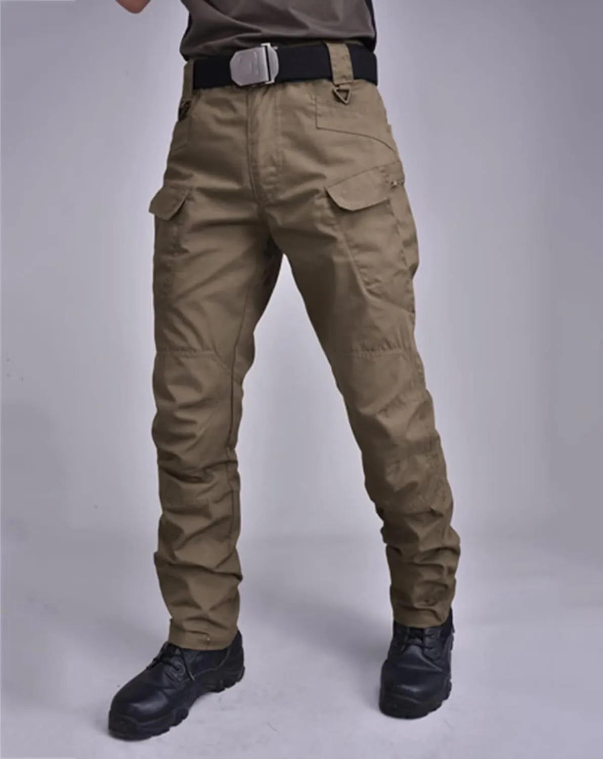 Men's Tactical Pants Waterproof Lightweight Ripstop Outdoor Combat Hiking Cargo Pants Multi Pockets Work Trousers