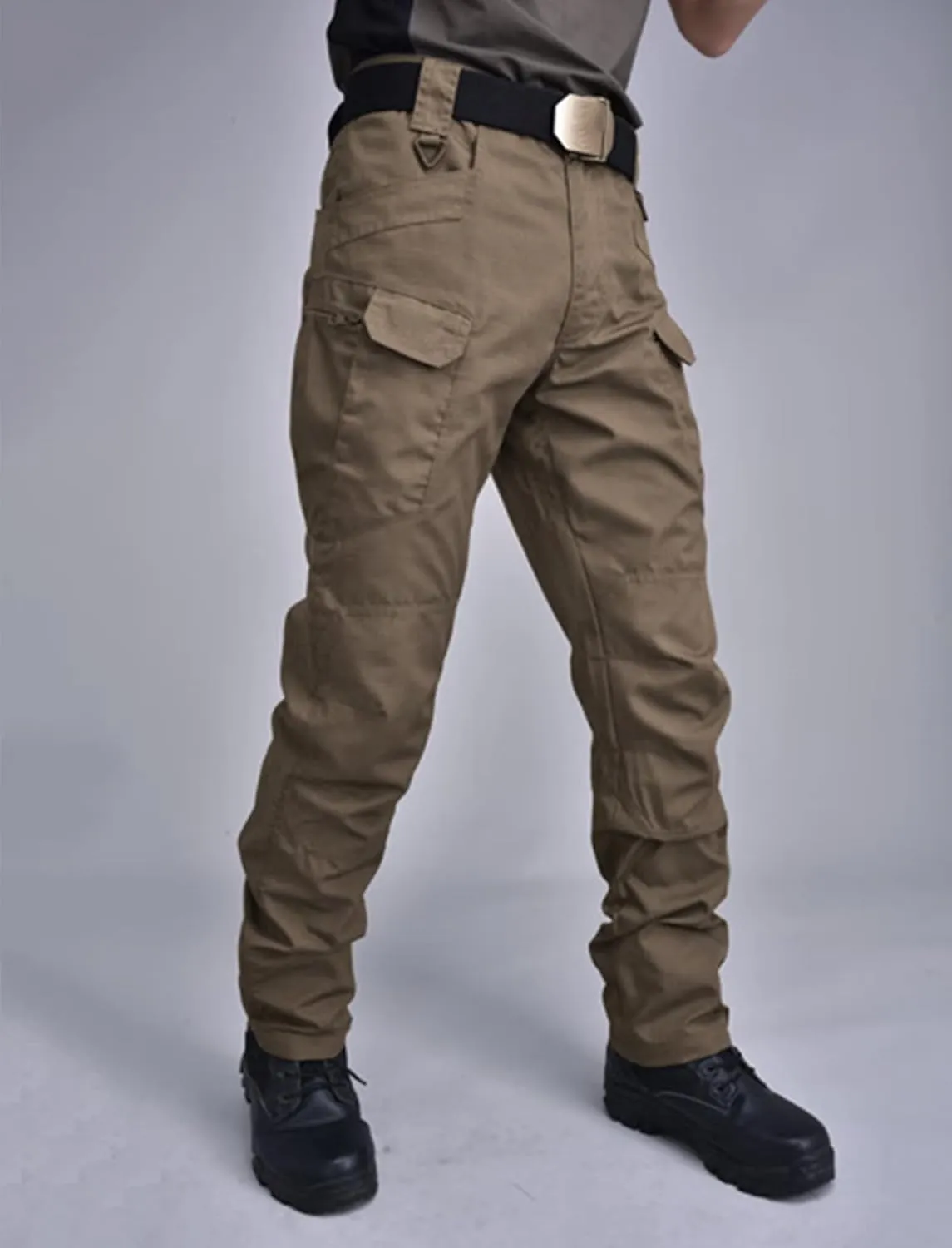 Men's Tactical Pants Waterproof Lightweight Ripstop Outdoor Combat Hiking Cargo Pants Multi Pockets Work Trousers