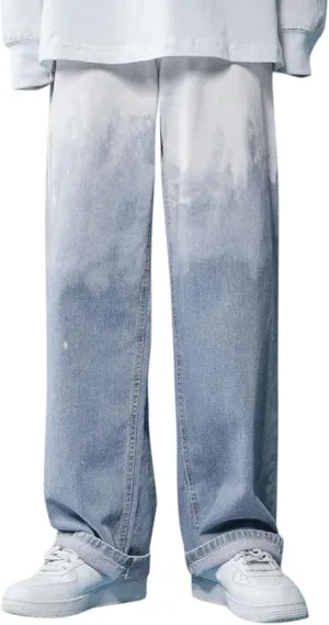 MIDOO Jeans Pants for Men Baggy Casual Aesthetic Jeans Straight Leg Pants Lightweight Loose Stretch Denim Pants Trousers