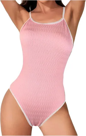 NATHGAM Womens Full Coverage One Piece Swimsuit Tummy Control Swimsuits Adjustable Strap High Waisted Bathing Suit Swimwear
