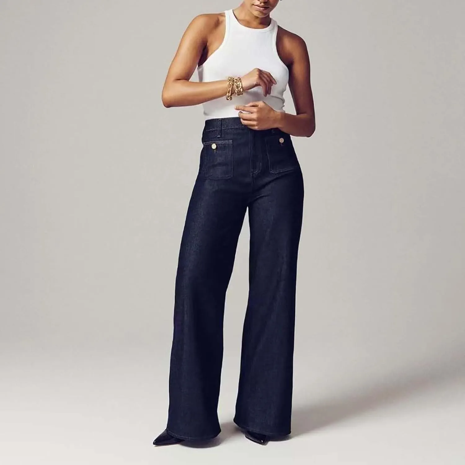 Oprah's Favorite Jeans Pants 2025, Tummy Control Wide Leg Trousers, Chiccurva Jeans, High Waisted Cropped Denim Pants