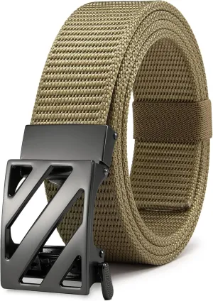 Ratchet Tactical Gun Belt for Men - 1.5" Stiff Nylon Web Work Belts Heavy Duty - Slide Buckle Fit Pants