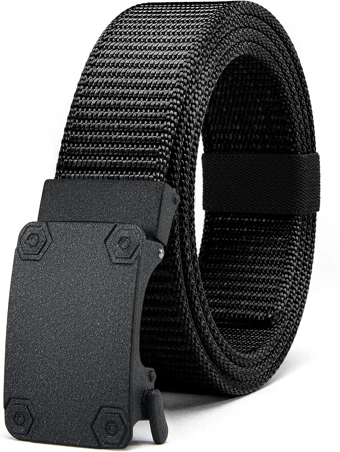 Ratchet Tactical Gun Belt for Men - 1.5" Stiff Nylon Web Work Belts Heavy Duty - Slide Buckle Fit Pants