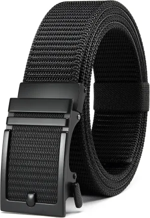 Ratchet Tactical Gun Belt for Men - 1.5" Stiff Nylon Web Work Belts Heavy Duty - Slide Buckle Fit Pants