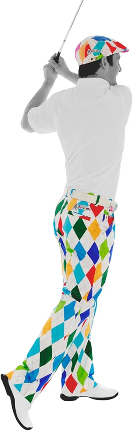 Royal & Awesome Mens Golf Pants, Golf Pants Men Relaxed Fit, Plaid Pants Men
