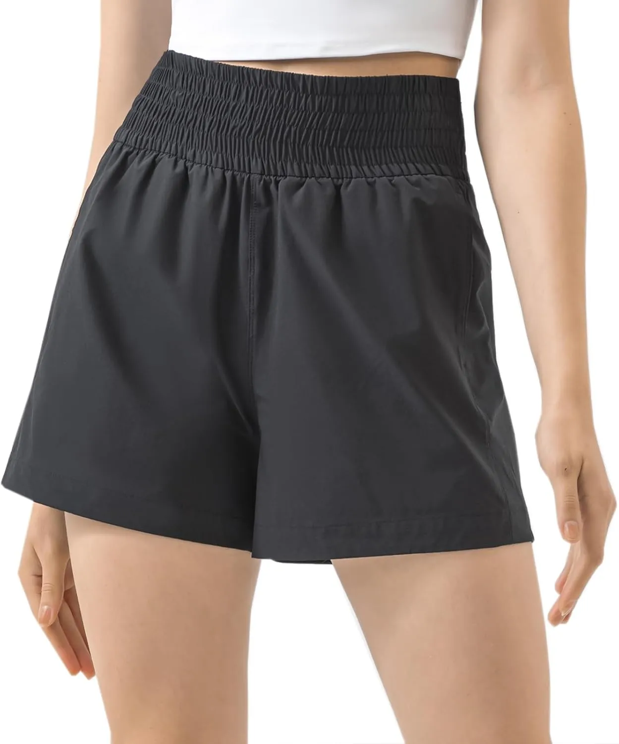 Running Shorts for Women Athletic Shorts with Pockets High Waisted Workout Gym Casual Basic Shorts