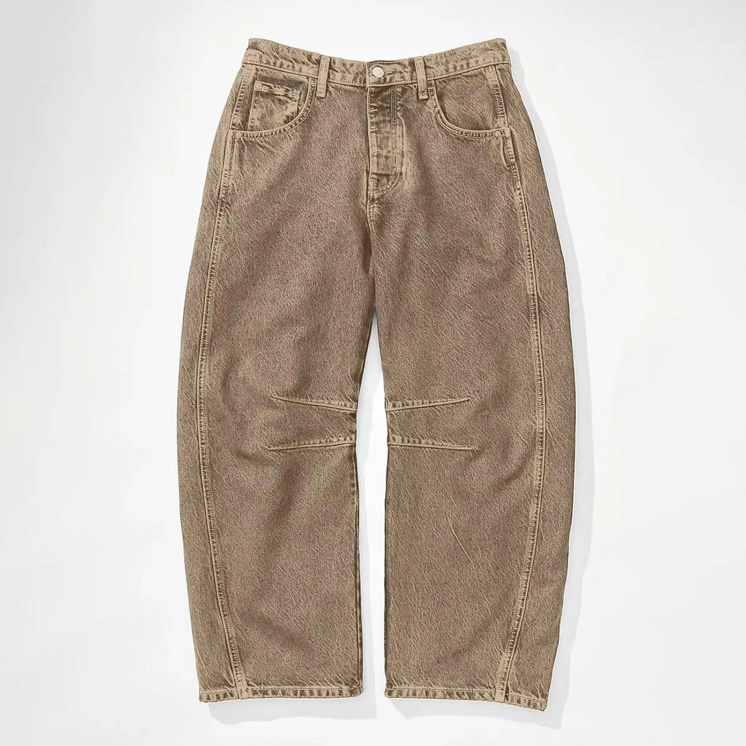 sdbrld Cargo Pants Women Adjustable Waist Long Women High Waisted Cargo Pants Wide Leg Casual Pants Trousers with Pockets