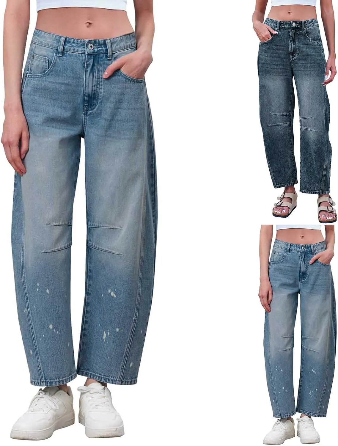 sdbrld Cargo Pants Women Adjustable Waist Long Women High Waisted Cargo Pants Wide Leg Casual Pants Trousers with Pockets