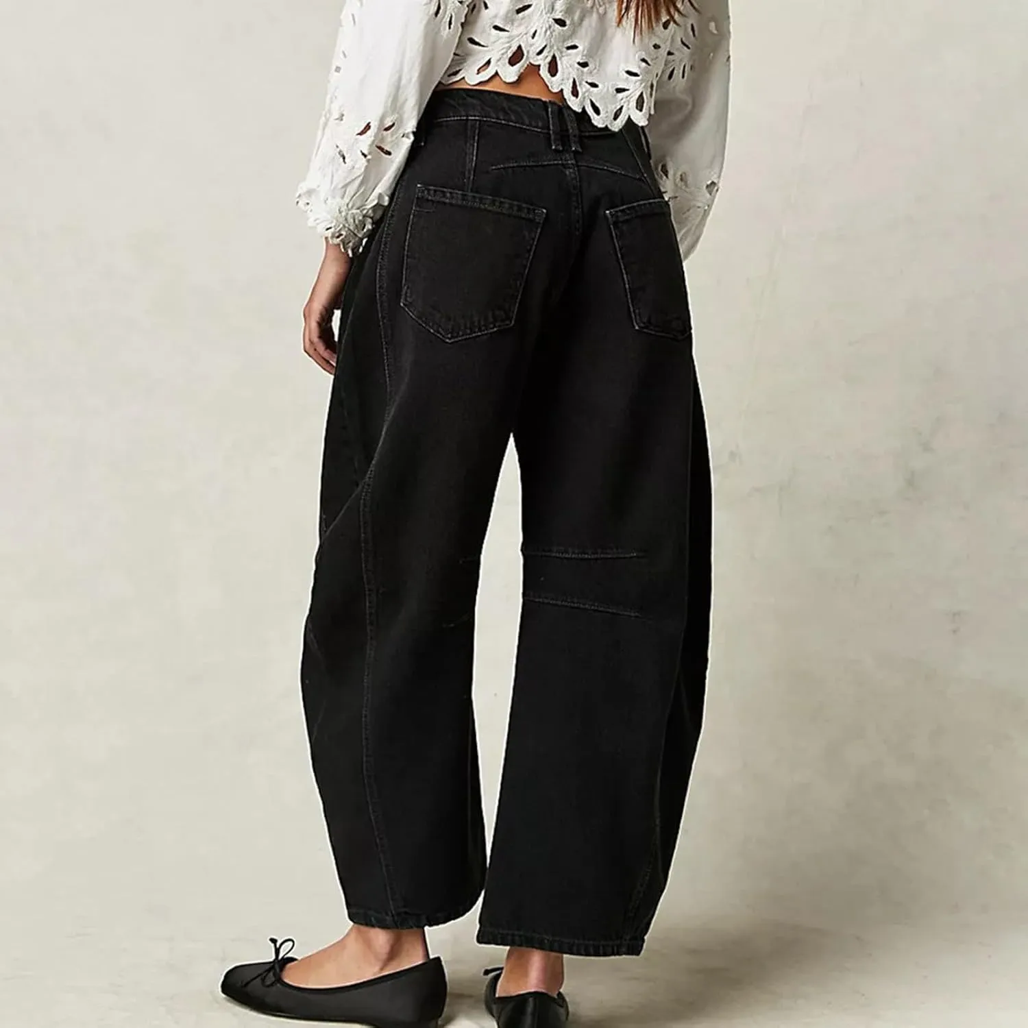 sdbrld Cargo Pants Women Adjustable Waist Long Women High Waisted Cargo Pants Wide Leg Casual Pants Trousers with Pockets