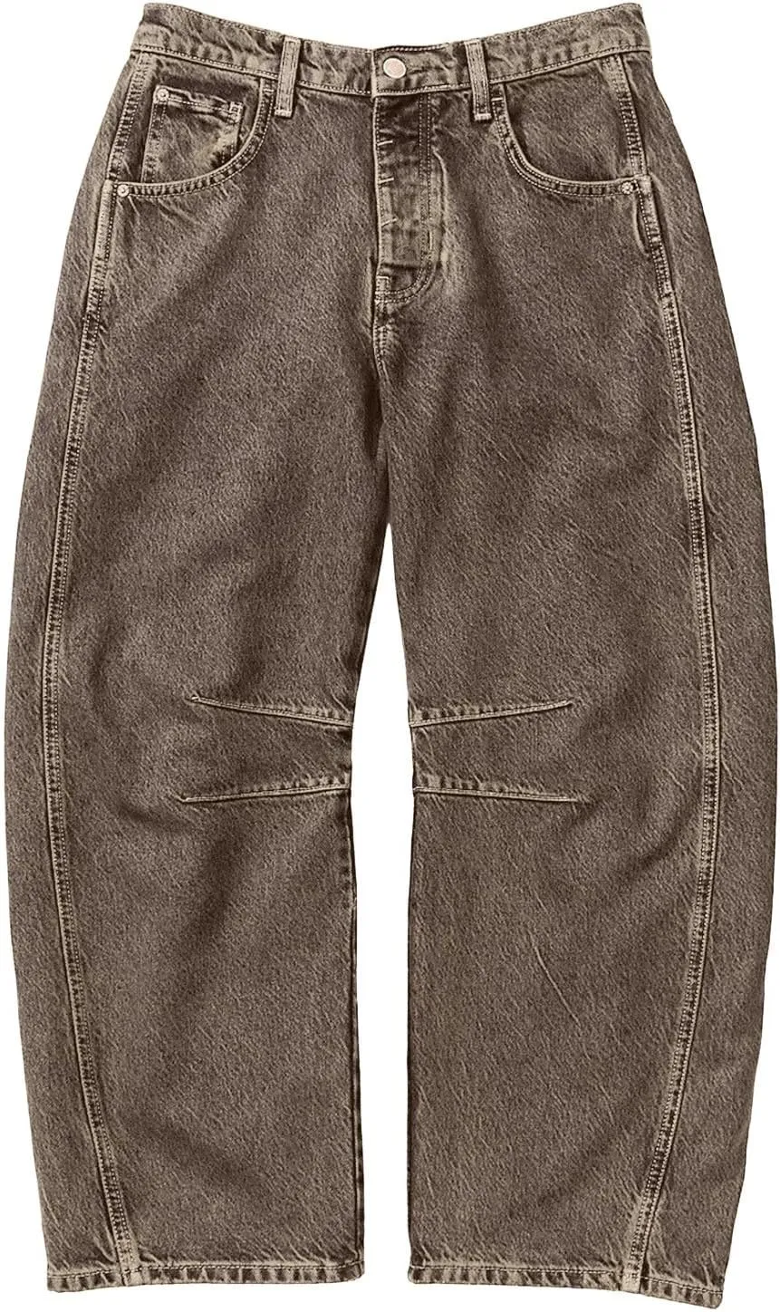 sdbrld Cargo Pants Women Adjustable Waist Long Women High Waisted Cargo Pants Wide Leg Casual Pants Trousers with Pockets