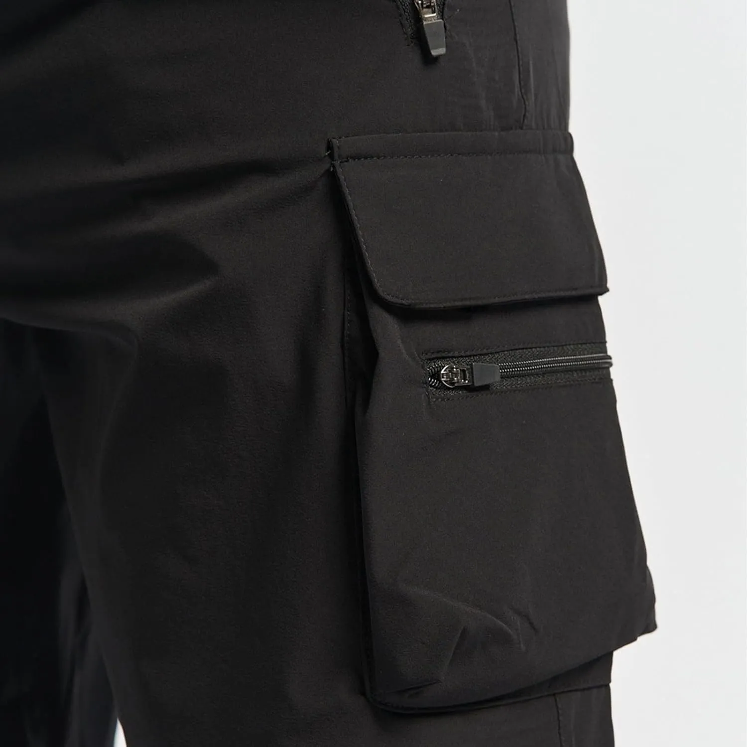 Sinzelimin Men's Sport Shorts Fitness Training Fitness Short Sweatpant Fashion Solid Color Elastic Waist Zip Multiple Pockets
