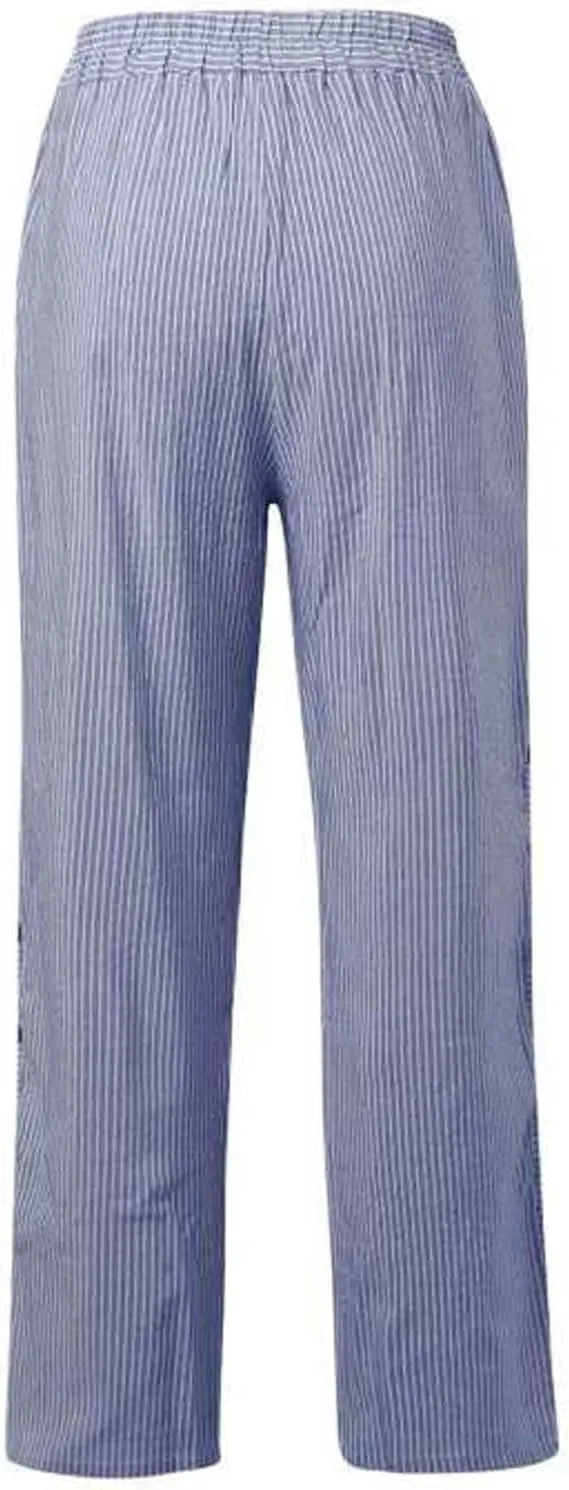 Striped Linen Pants Women Side Button Elastic Waist Capri Gauze Pants Lightweight Summer Beach Cropped Trousers 2025